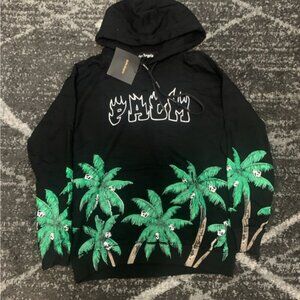 Palm Angels Fire Skull Palm Tree Hoodie Men’s Large, Medium, Small